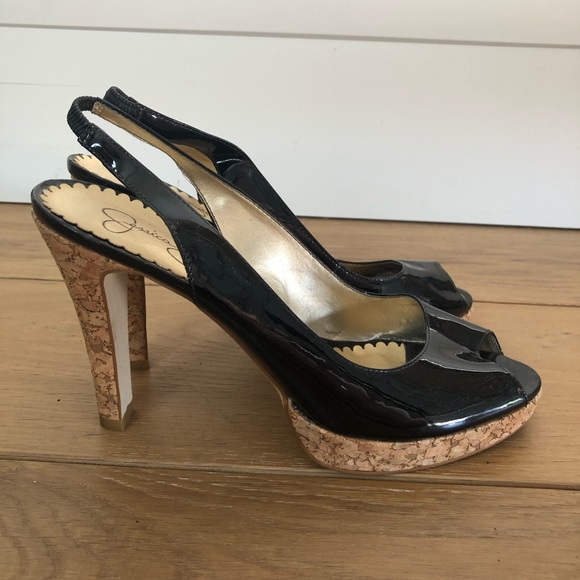 Jessica Simpson Shoes - JESSICA SIMPSON Peep Toe Sling Back Heels Size 9
